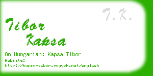 tibor kapsa business card